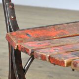 Riveted iron park bench 1920s