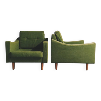 Setter armchairs by Michel Mortier, Steiner edition, around 1960.