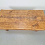 Mid-Century Brutalist Coffee Table in Oak, Spain, 1960s