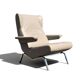 Archi armchair in beige leather by Pierre Paulin - Ligne Roset Edition