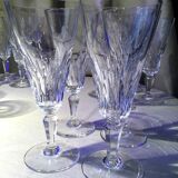 Suite of 16 champagne flutes in baccarat crystal carcassonne model