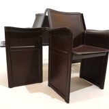 Set of 4 Matteo Grassi Korium dining/conference chairs by Tito Agnoli