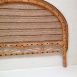 Vintage rattan bed head