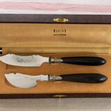 Lot de 26 couteaux anciens (c. 1900) : table, dessert et fromage, en coffret