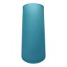 Vase conique pâte de verre bleu 1960