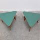 Unique pair of triangular coffee tables, 1960s