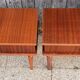 Pair of modernist bedside tables in wood, 1950s