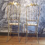 Paire de chaises Chiaviari en laiton