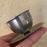 4 vintage stainless steel egg cups at 18%