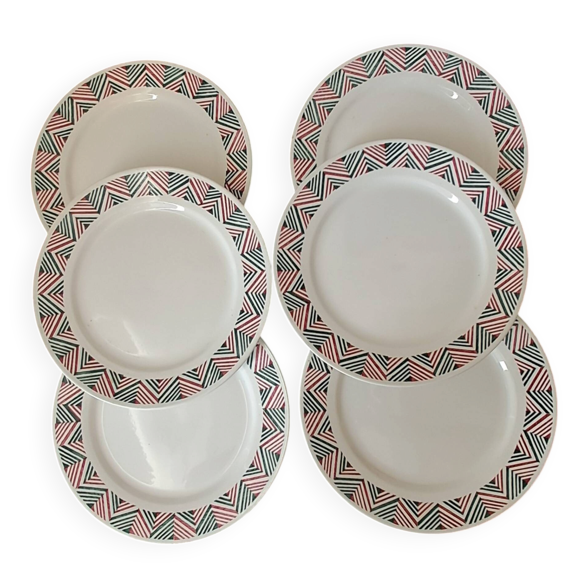 6 flat plates Adèle from Digoin Sarreguemines