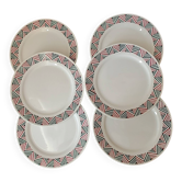 6 flat plates Adèle from Digoin Sarreguemines