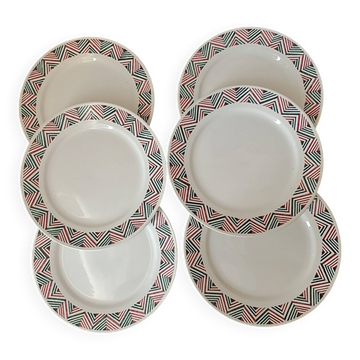 6 flat plates Adèle from Digoin Sarreguemines