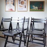 5 x chaises pliantes vintage