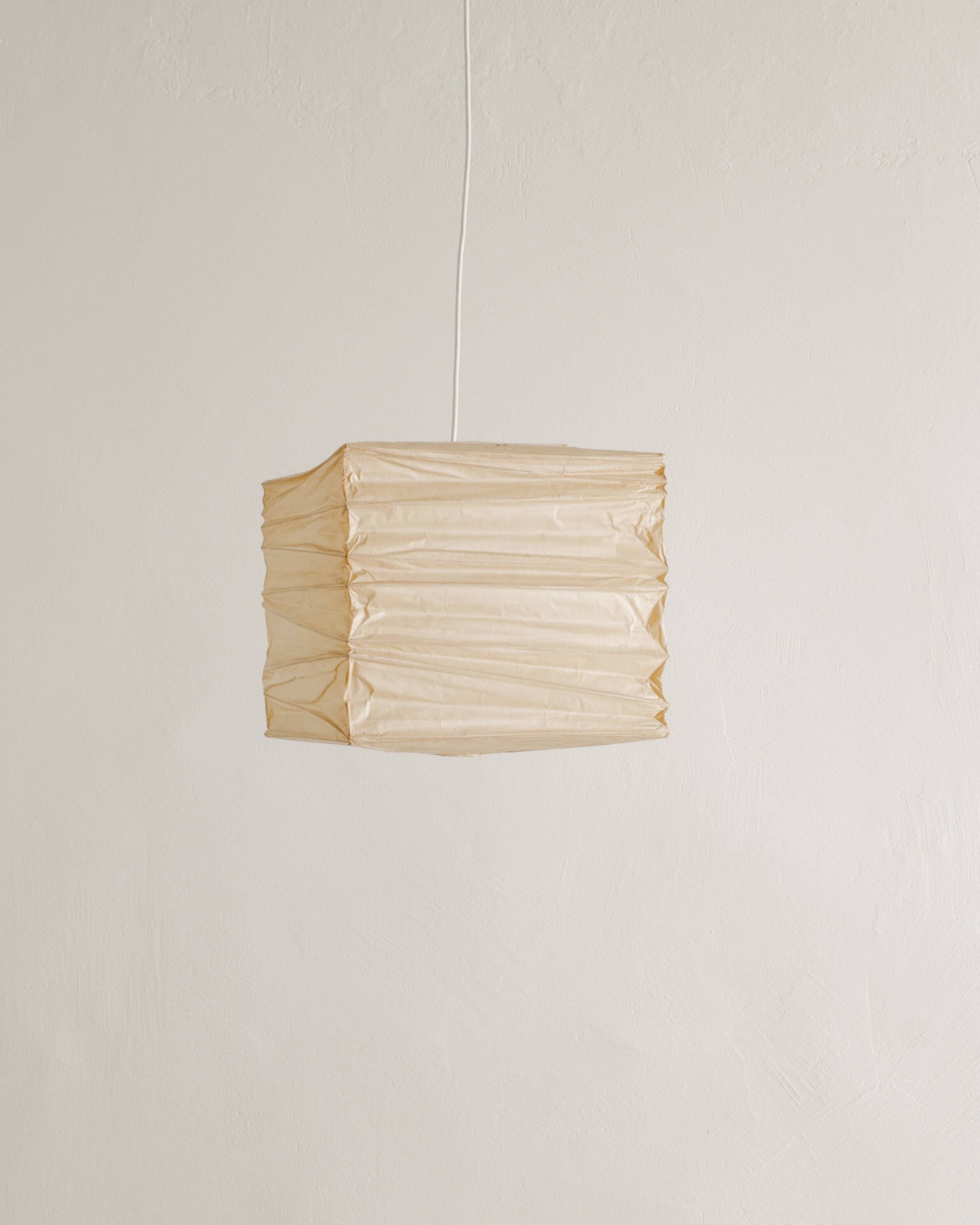 Vintage Mid Century "35X" Paper Ceiling Pendant Lamp by Isamu Noguchi 1970s