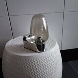 Keuco space age wall light. Chrome and bubble glass.