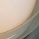 Large vintage white glass lamp model LT300 by Carlo Nason for Mazzega.