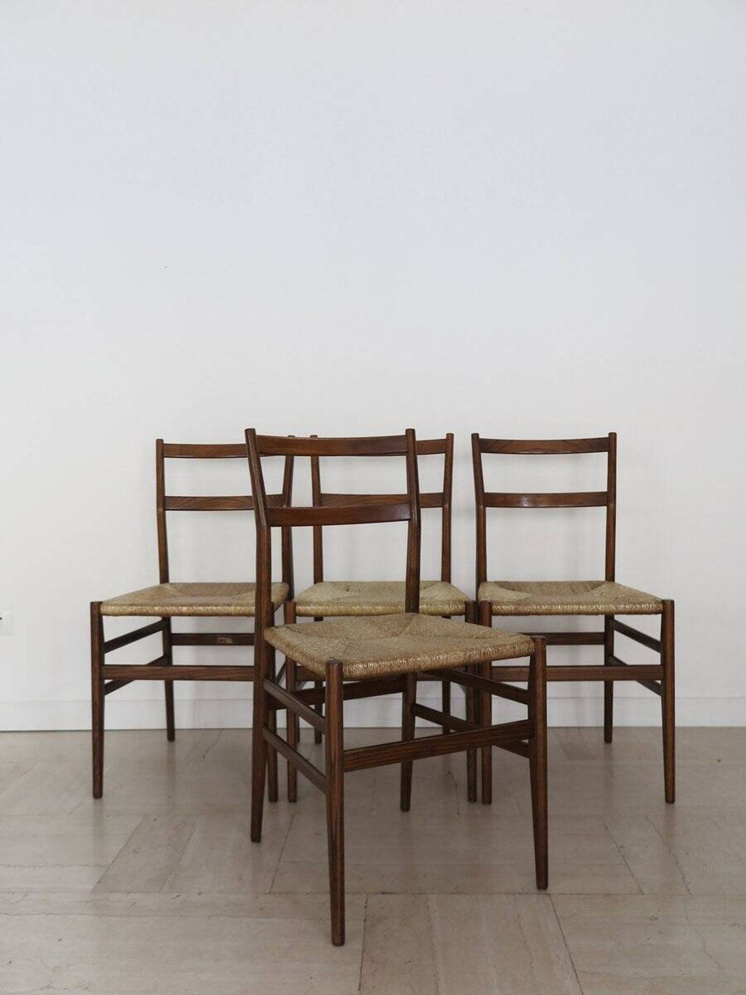 Leggera Model Chairs Designed by Gio Ponti for Cassina, Italy, 1950s, Set of 4