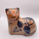 Glazed terracotta cat folklore Mexican art