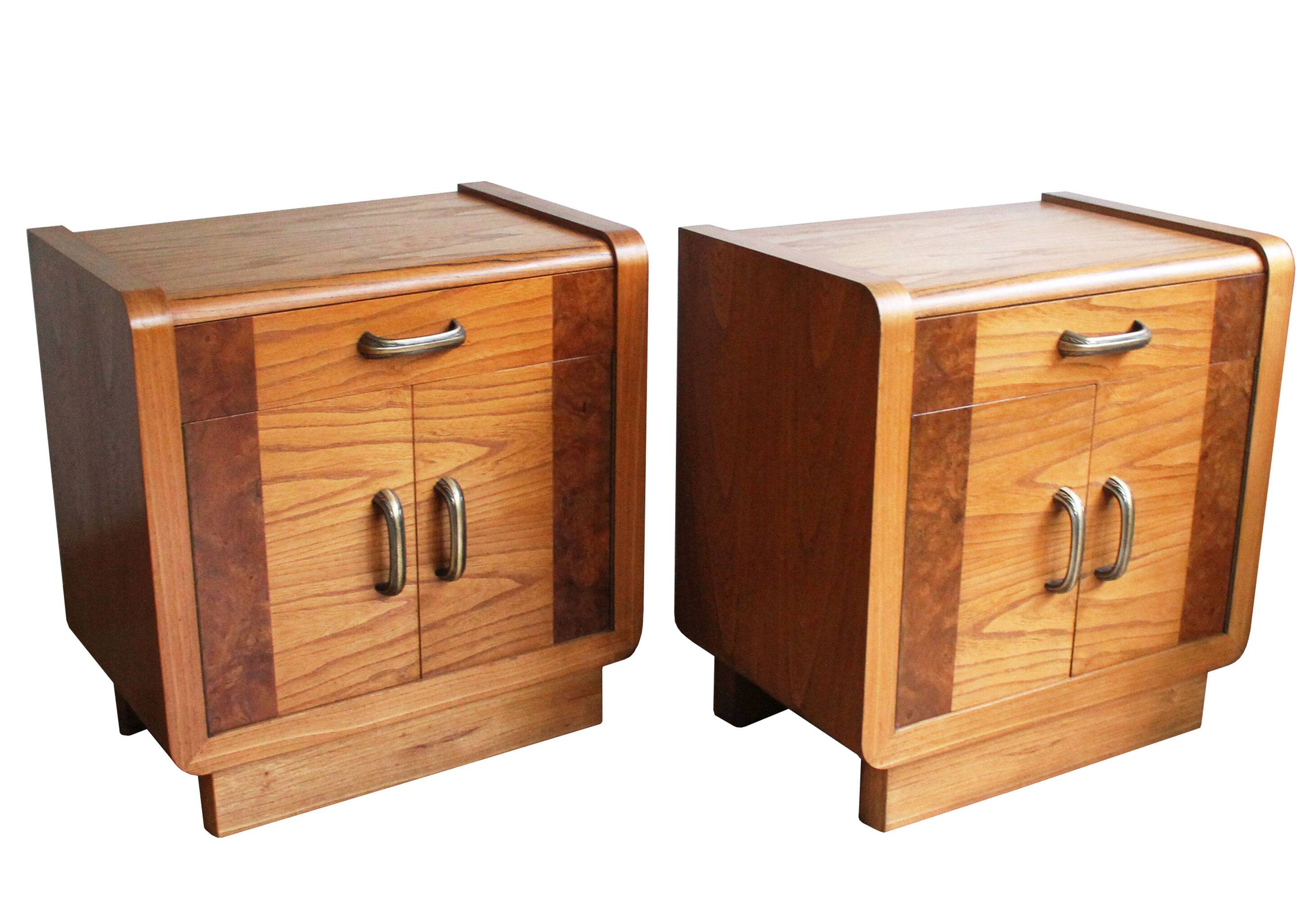 Pair of 1930s Art Deco bedside tables