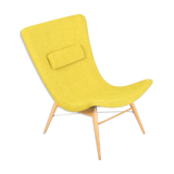 Yellow mid century modern armchair, made in 1950