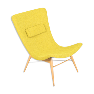 Fauteuil jaune, fabriqué dans les années 1950