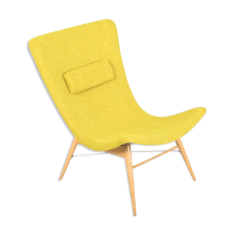 Yellow mid century modern armchair, made in 1950
