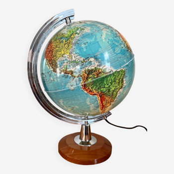 Vintage luminous earth globe