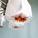 Mazzega cubic chandelier, Space Age style, 70s