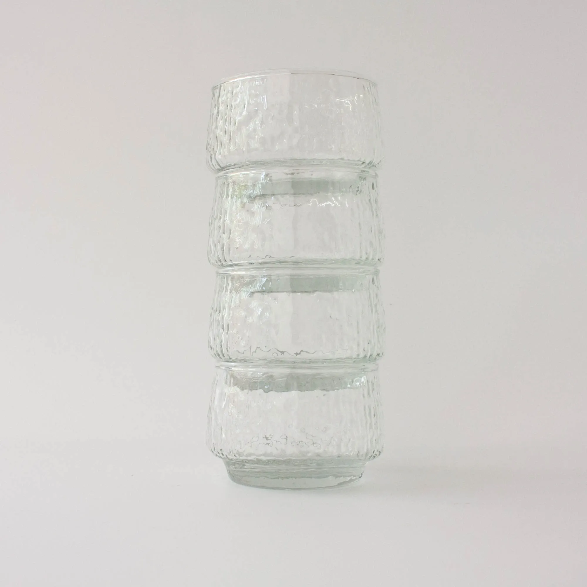 Scandinavian Style Textured Glass Dessert Bowls, 1960's