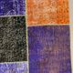 Distressed Vintage Turkish Patchwork Rug 221x150 cm Wool Medium