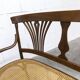 Fischel bench 1930 curved wood artisanal cane handmade