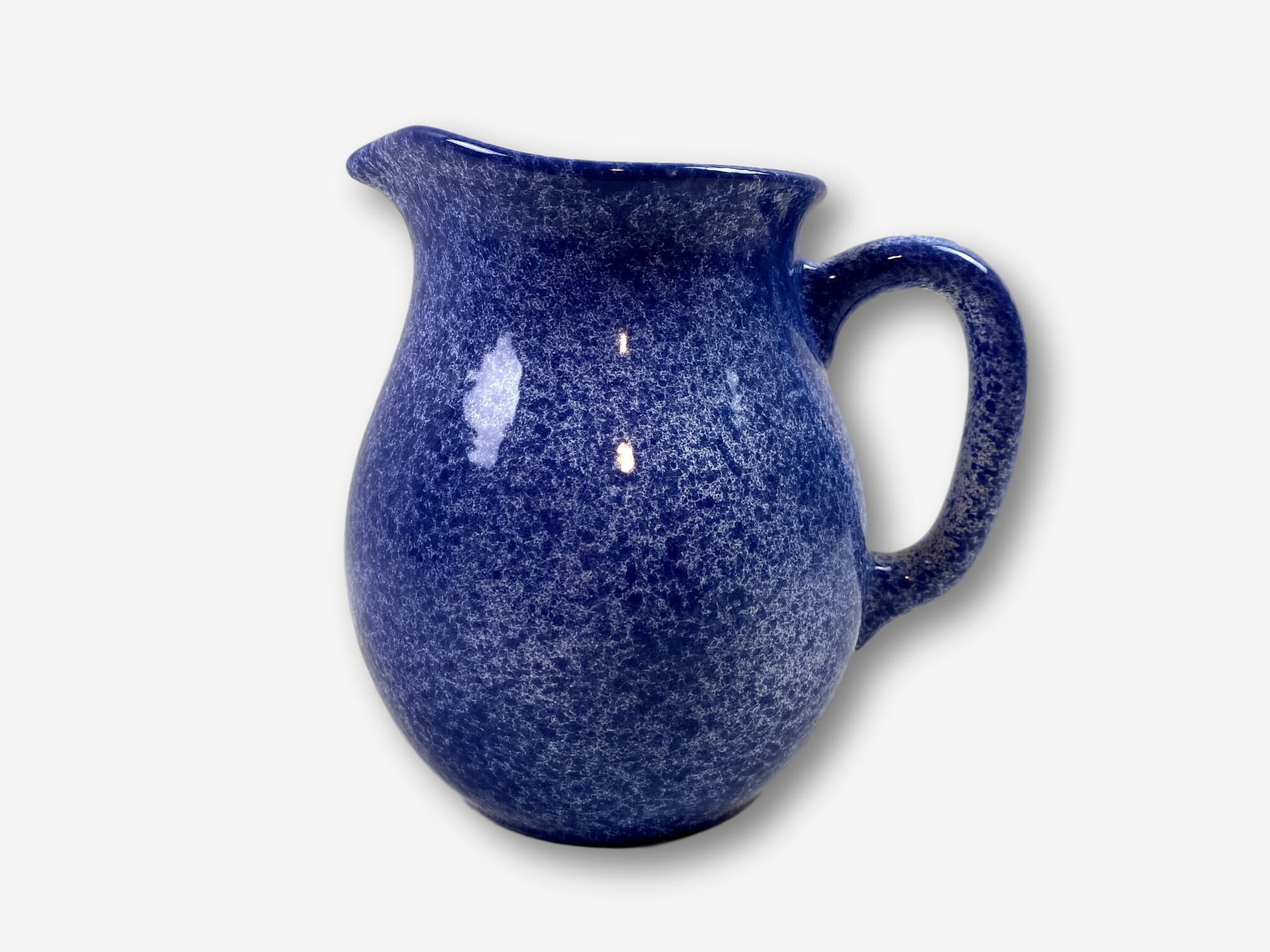 Blue ceramic jug