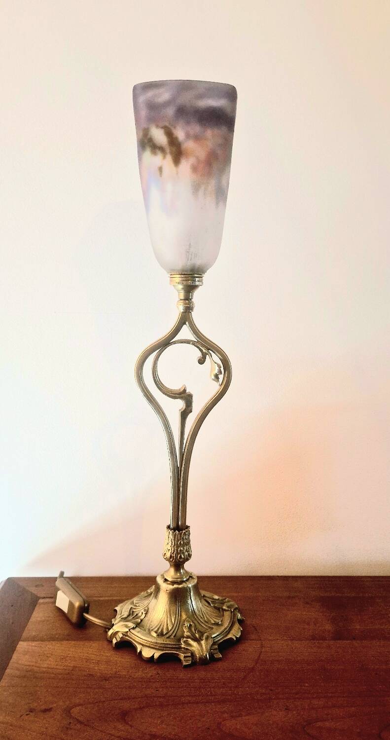 Art Nouveau style lamp by Müller Frères