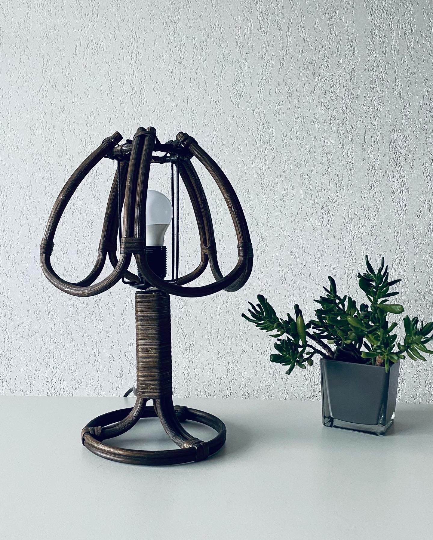 Vintage rattan lamp