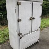 Fridge cabinet antique enamel furniture of metier