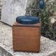 Peugeot Freres coffee grinder in wood and vintage blue metal