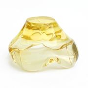 1960s organic modern ashtray, designed by M. Klinger, Zelezny Brod Sklo, Czechoslovakia