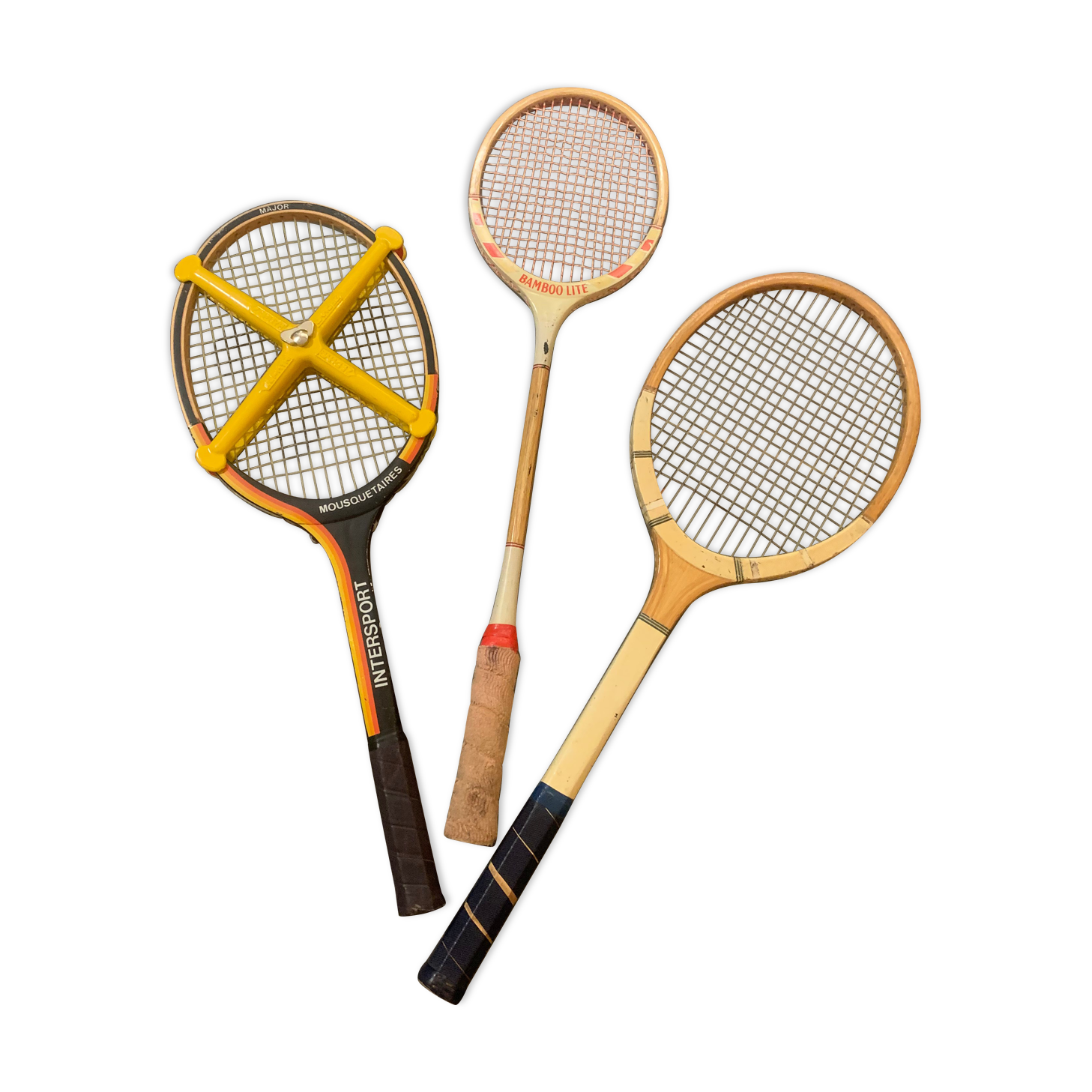 Lot de 3 raquettes de tennis vintage
