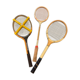 Set of 3 vintage tennis rackets