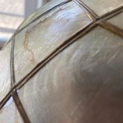 Chandelier suspension mother-of-pearl and brass
