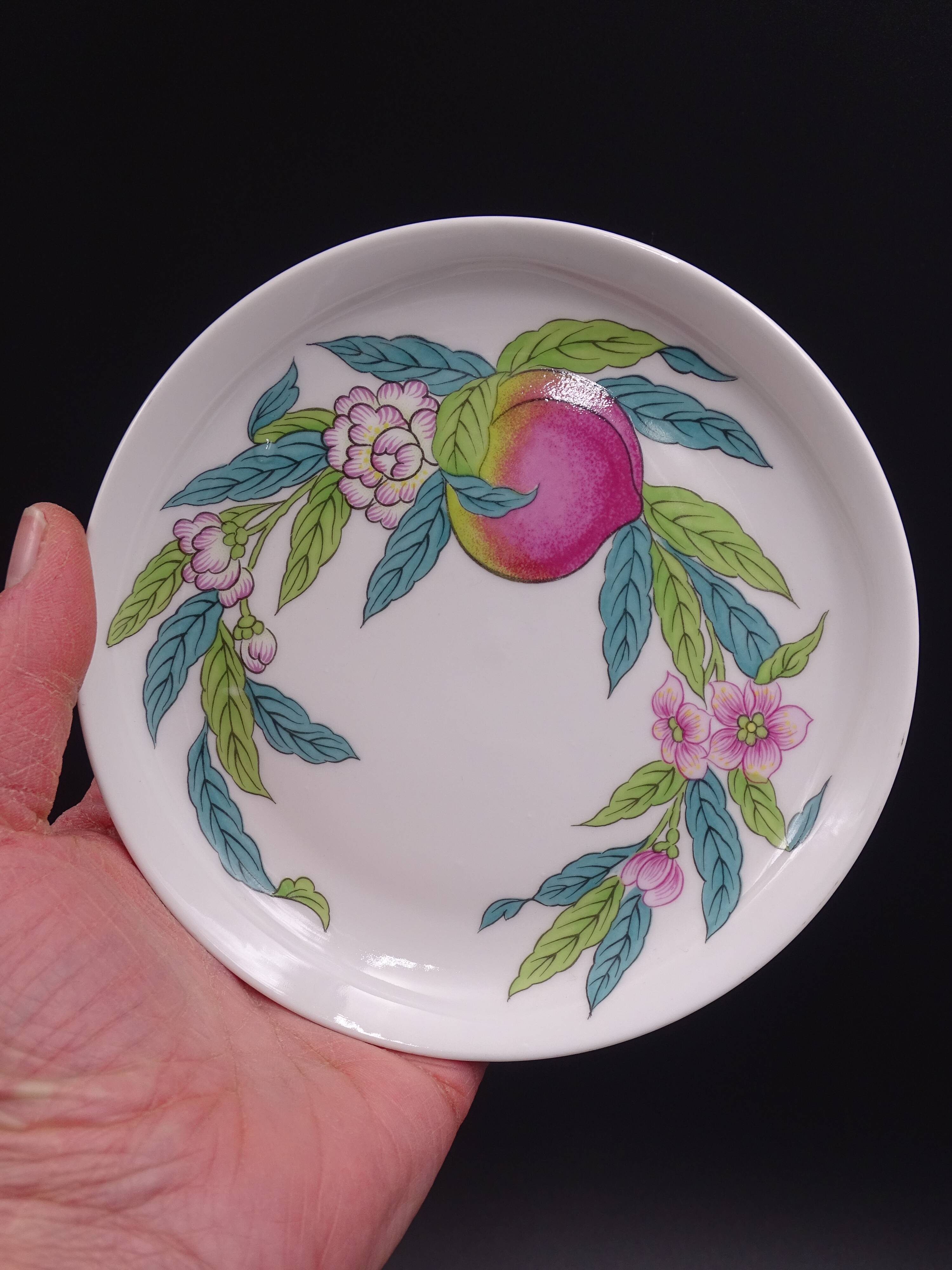 Lot of 6 porcelain bread plates from Paris décor Abondance - Perfect condition