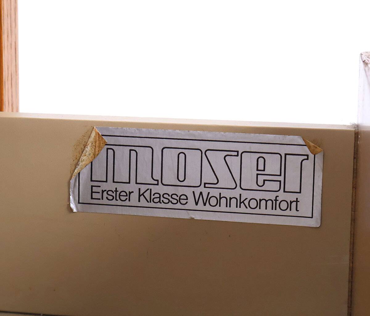 Set of vintage oak bedside tables from Moser, Germany, 1970s