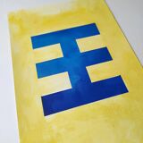 Minimalist geometric painting
