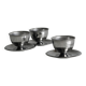 Lot de 3 coquetiers design en inox