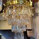 Antique crystal and bronze chandelier from the 19th century