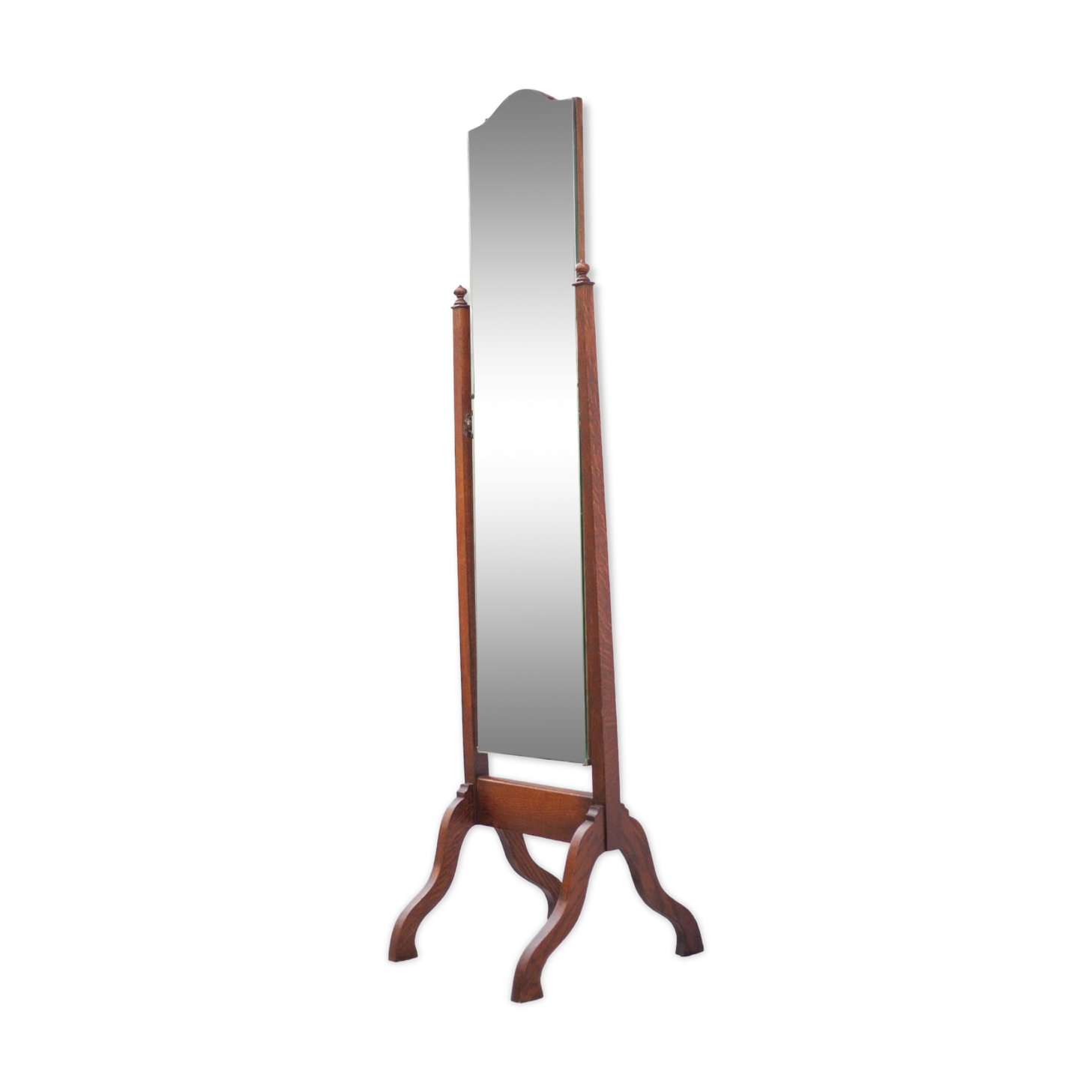 Psyche wood, mirror on wooden foot