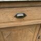 Antique Parisian buffet in oak and Carrara marble