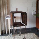 Industrial style wheeled occasional table