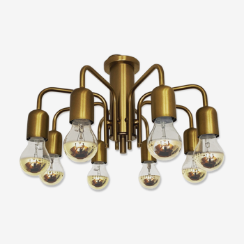 Sputnik brass flush lamp