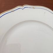 Dish on porcelain pedestal E. BOURGEOIS